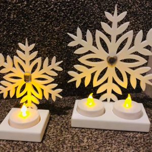 Snowflake LED Tealight Holder