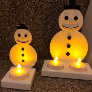 Snowman LED Tealight Holder